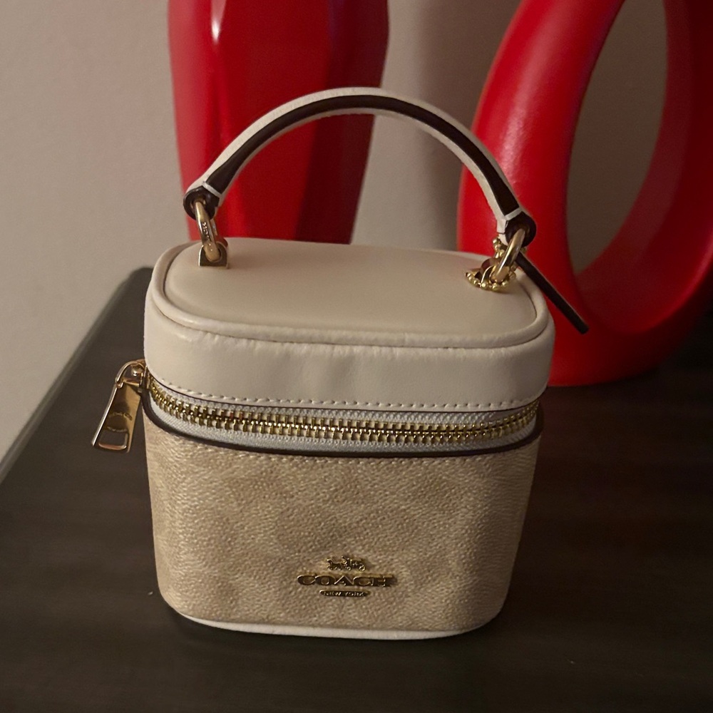 Coach Mini Bag in Cream and Tan